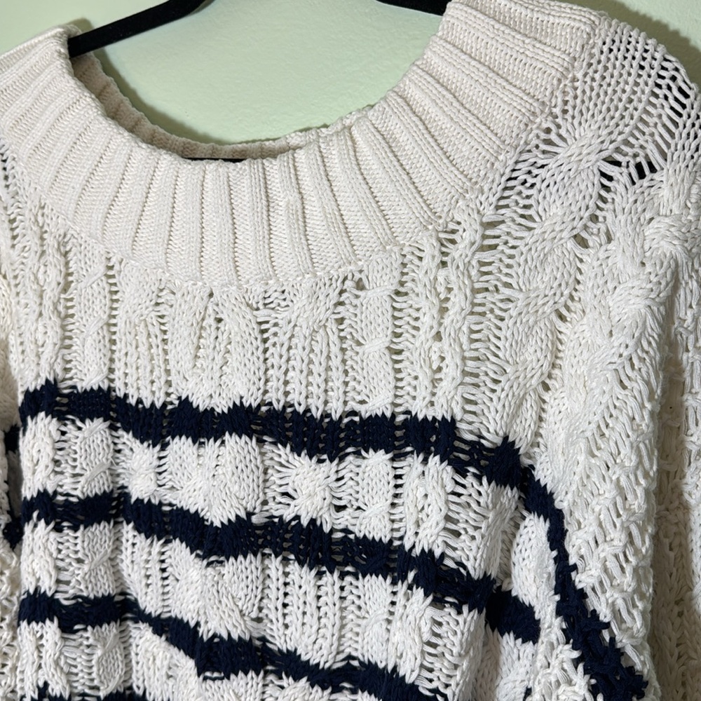 Anthropologie XL Bella Cable-Knit Sweater - Picture 6 of 9